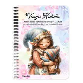   Személyre szabható - Cuki Anya manó & Kisfia mintás füzet