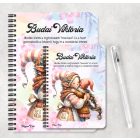 Személyre szabható - Cuki Anya manó és manócskája mintás füzet