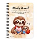 Személyre szabható - Kosaras Cuki lajhár Apa és a gyerek mintás füzet