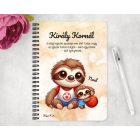 Személyre szabható - Kosaras Cuki lajhár Apa és a gyerek mintás füzet