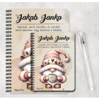 Személyre szabható kávés manó - Előbb a kávét mintás A6-os füzet