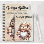 Személyre szabható - Kávés manó cókmókos mintás A6-os füzet