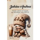 Személyre szabható kávés manó lány - Kávé és könyv mintás A6-os füzet