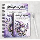 Személyre szabható - Kalandor Levendulás manó mintás A6-os füzet