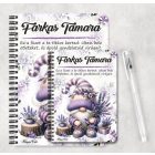 Személyre szabható - Kedves Levendulás manó mintás A6-os füzet