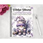 Személyre szabható - Kedves Levendulás manó mintás A6-os füzet