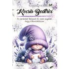 Személyre szabható - Cuki levendulás manólány levéllel mintás A6-os füzet