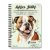 Személyre szabható - Amerikai bulldog portré mintás A6-os füzet