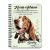 Személyre szabható - Basset Hound portré mintás A6-os füzet