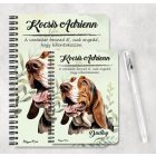 Személyre szabható - Basset Hound portré mintás A6-os füzet
