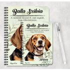 Személyre szabható - Beagle portré mintás A6-os füzet