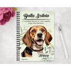 Személyre szabható - Beagle portré mintás A6-os füzet