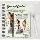 Személyre szabható -  Barna Bullterrier portré mintás A6-os füzet