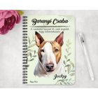 Személyre szabható -  Barna Bullterrier portré mintás A6-os füzet