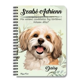 Személyre szabható - Barna Havanese portré mintás füzet