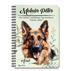 Személyre szabható - Németjuhász portré mintás A6-os füzet