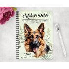 Személyre szabható - Németjuhász portré mintás A6-os füzet