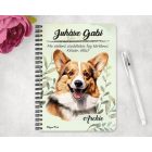 Személyre szabható - Pembroke Welsh Corgi portré mintás füzet