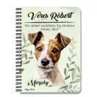 Személyre szabható - Jack Russell terrier portré mintás A6-os füzet