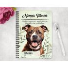 Személyre szabható - Staffordshire terrier portré mintás A6-os füzet