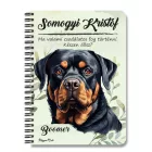 Személyre szabható - Rottweiler portré mintás A6-os füzet