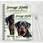 Személyre szabható - Rottweiler portré mintás A6-os füzet
