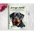Személyre szabható - Rottweiler portré mintás A6-os füzet
