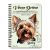 Személyre szabható - Yorkshire terrier portré mintás A6-os füzet