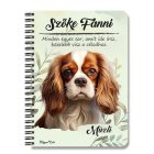 Személyre szabható - Vörös Cavalier King Charles spániel portré mintás füzet