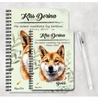 Személyre szabható - Shiba inu portré mintás A6-os füzet