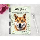 Személyre szabható - Shiba inu portré mintás A6-os füzet
