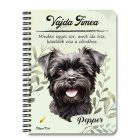 Személyre szabható - Fekete Affenpinscher portré mintás A6-os füzet