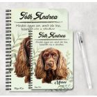 Személyre szabható - Barna Amerikai cocker spániel portré mintás A6-os füzet