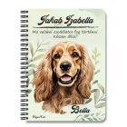 Személyre szabható - Cser Amerikai cocker spániel portré mintás A6-os füzet