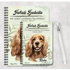 Személyre szabható - Cser Amerikai cocker spániel portré mintás A6-os füzet