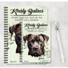 Személyre szabható - Cane Corso portré mintás A6-os füzet