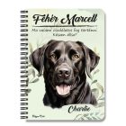 Személyre szabható - Fekete Labrador Retriever portré mintás A6-os füzet