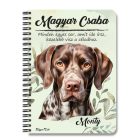 Személyre szabható - Német rövidszőrű vizsla portré mintás A6-os füzet