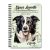 Személyre szabható - Border Collie portré mintás A6-os füzet