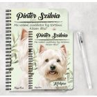Személyre szabható - Westie portré mintás füzet