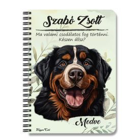 Személyre szabható - Berni pásztor portré mintás füzet