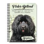 Személyre szabható - Fekete puli portré mintás füzet