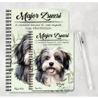 Személyre szabható - Szürke Havanese portré mintás A6-os füzet