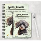 Személyre szabható - Kis szürke uszkár portré mintás A6-os füzet