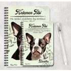 Személyre szabható - Boston terrier portré mintás A6-os füzet