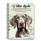 Személyre szabható - Weimari vizsla portré mintás A6-os füzet