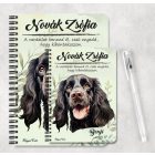 Személyre szabható - Fekete angol cocker spániel portré mintás A6-os füzet