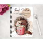 Személyre szabható - Kakaós süni mintás A6-os füzet
