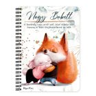 Személyre szabható - Nyuszi és Róka mintás A6-os füzet