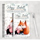 Személyre szabható - Nyuszi és Róka mintás A6-os füzet